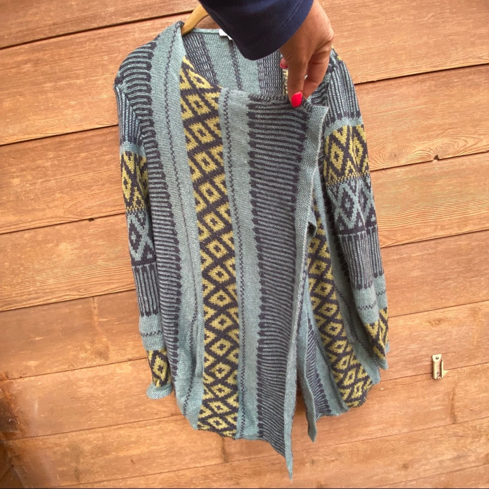 J. Jill Wool And Alpaca Cascade Open Front Cardig… - image 3